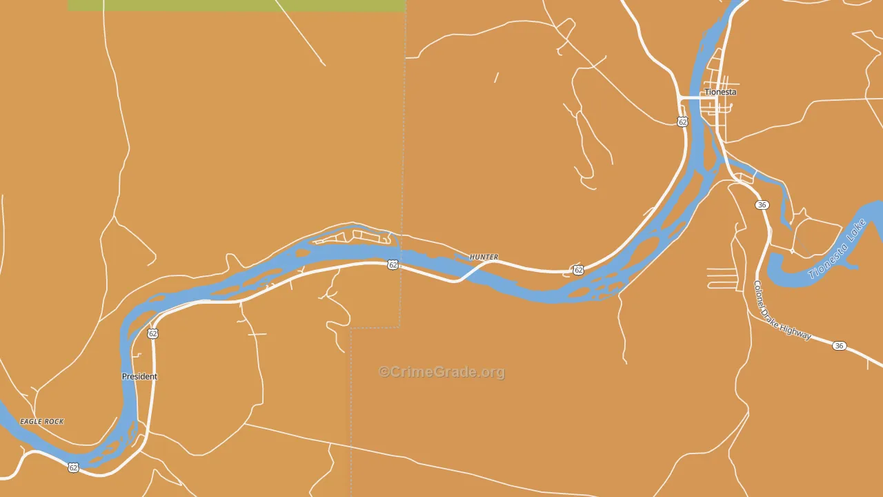 President, PA Map of Robbery Rates