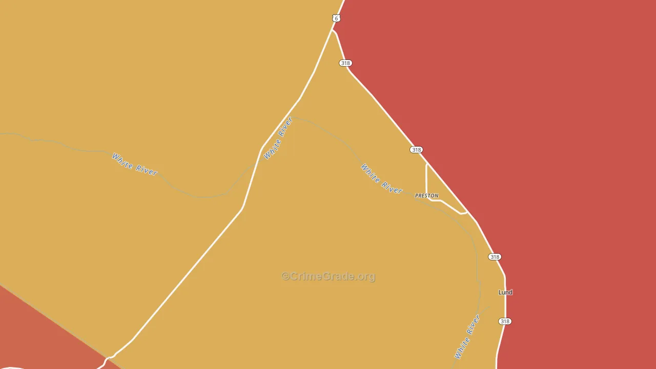Preston, NV Map of Robbery Rates