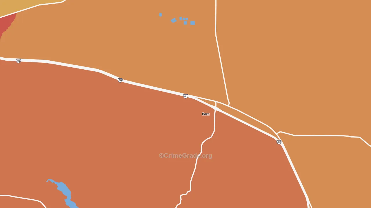 Prewitt, NM Map of Robbery Rates