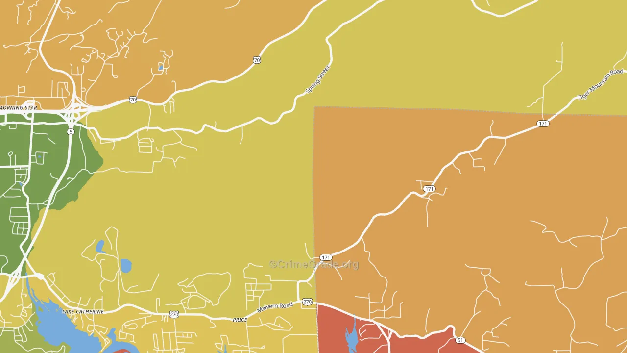 Price, AR Map of Robbery Rates