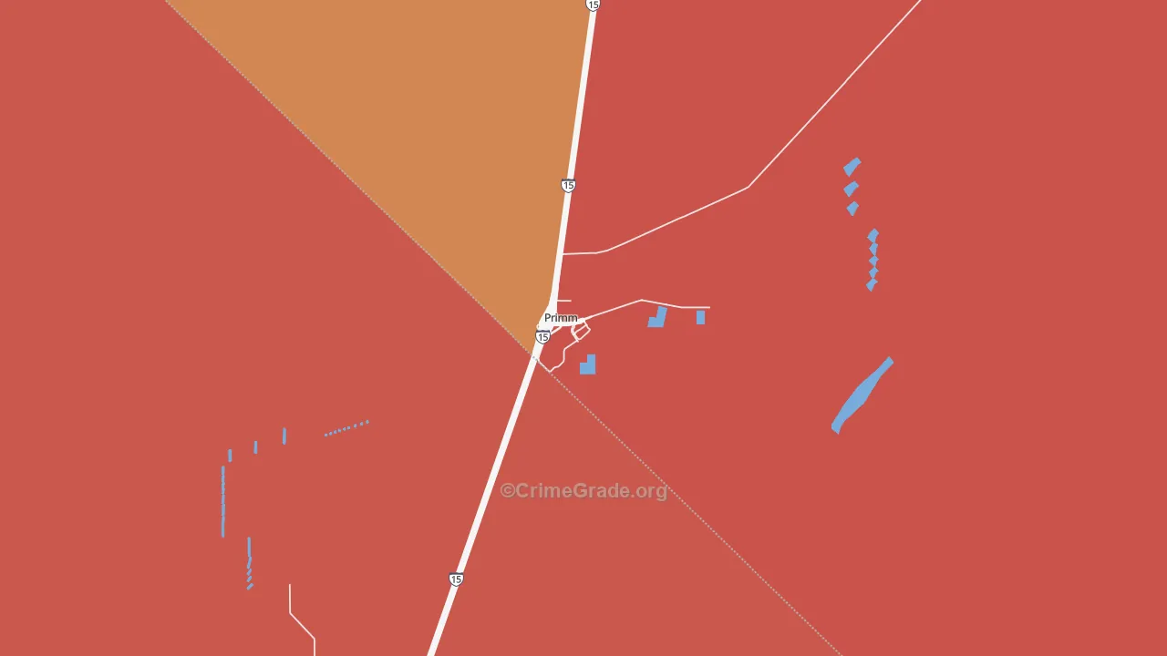 Primm, NV Map of Robbery Rates