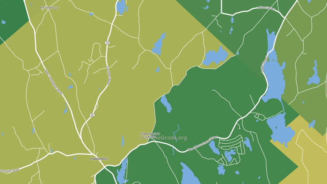 Princeton Station, MA Map of Robbery Rates