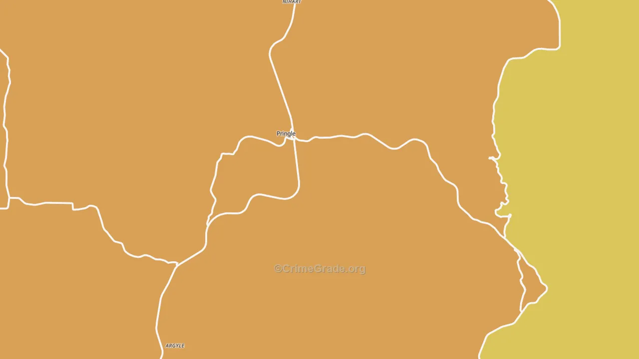 Pringle, SD Map of Robbery Rates