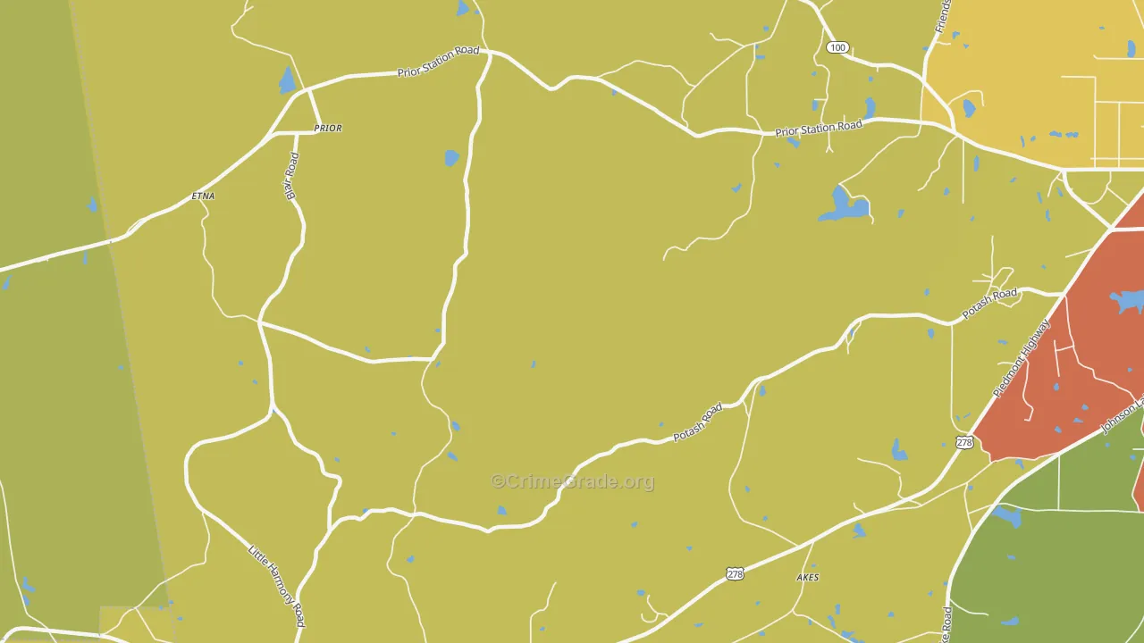 Prior, GA Map of Robbery Rates