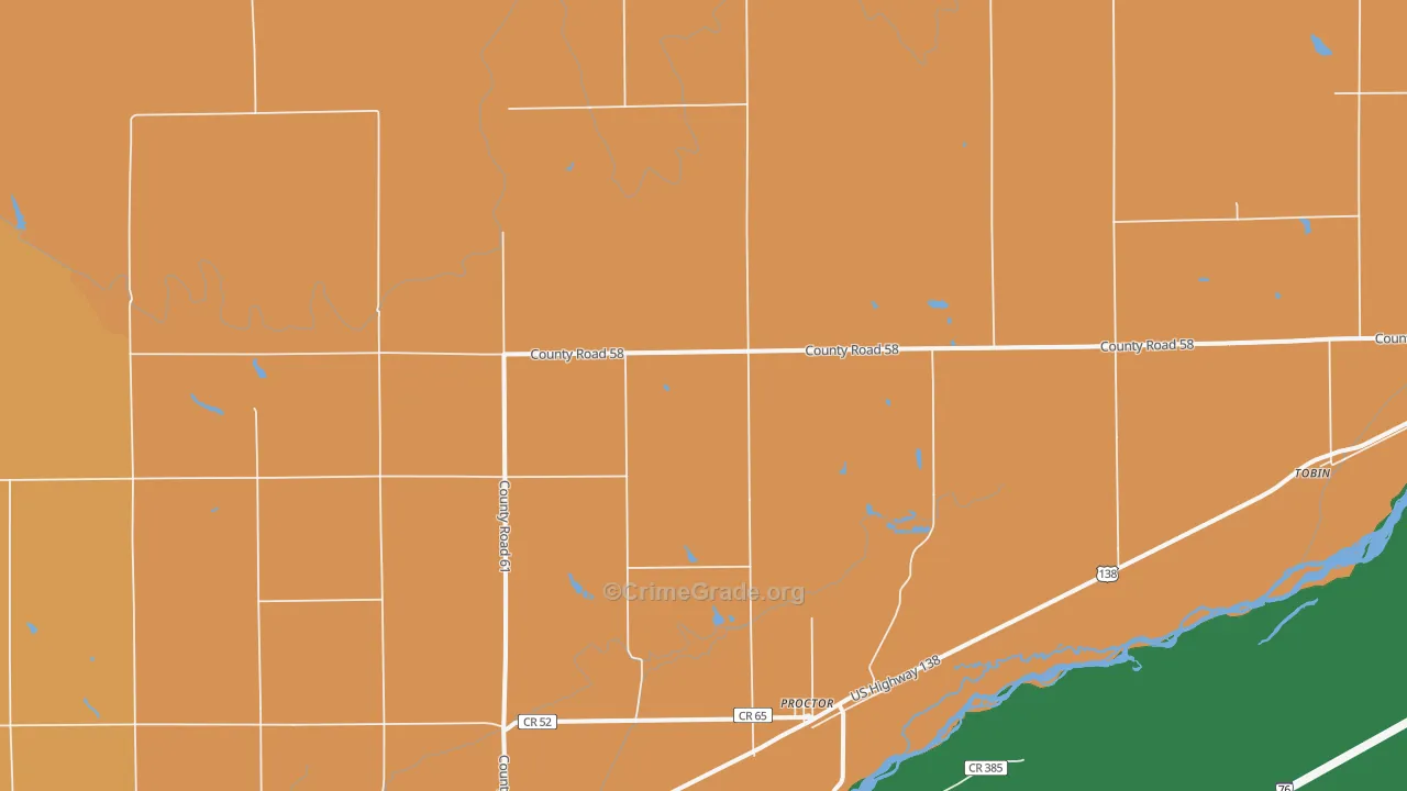 Proctor, CO Map of Robbery Rates