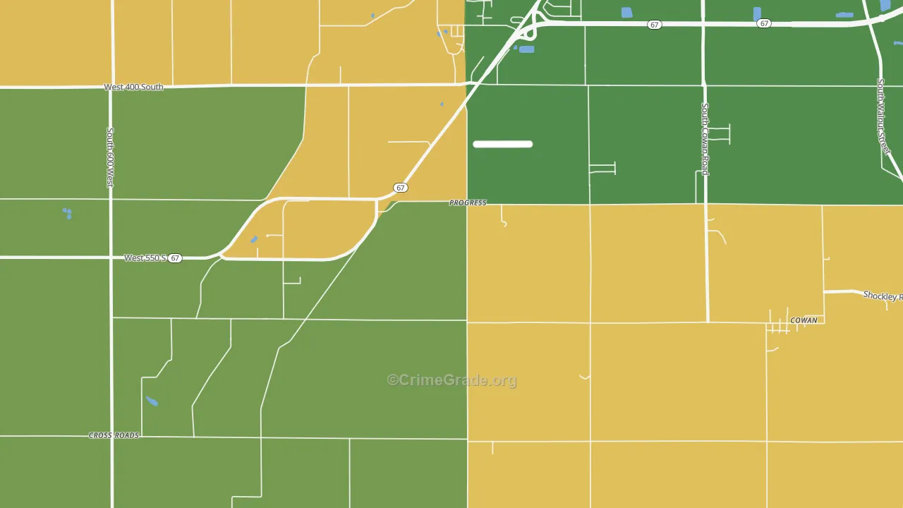 Progress, IN Map of Robbery Rates