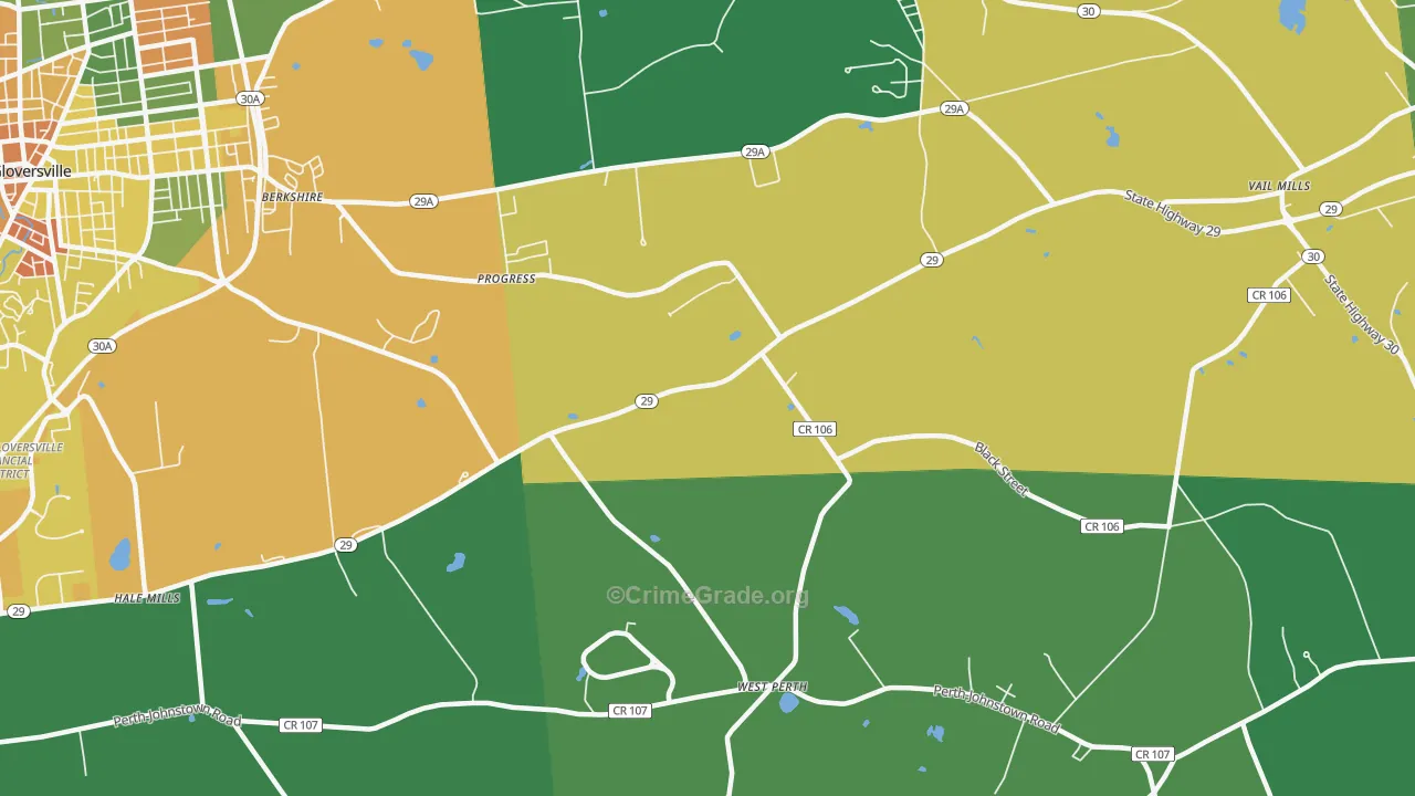 Progress, NY Map of Robbery Rates