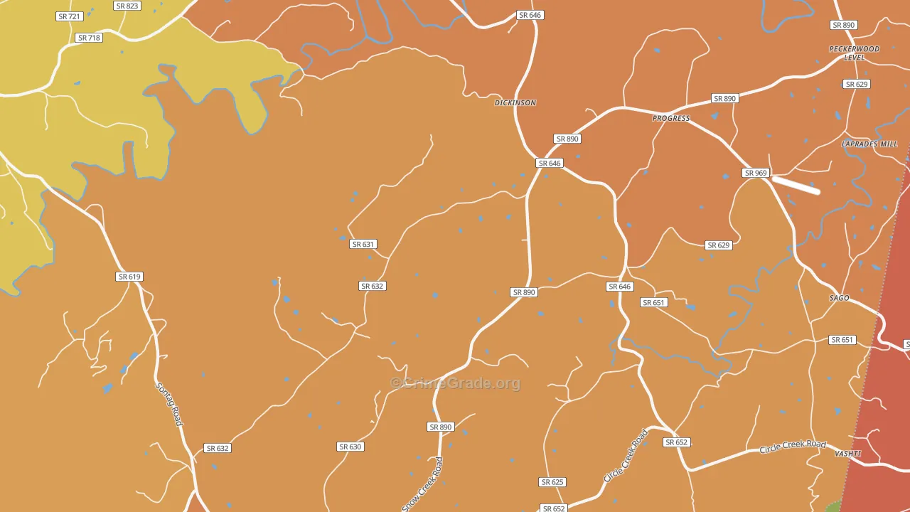 Progress, VA Map of Robbery Rates
