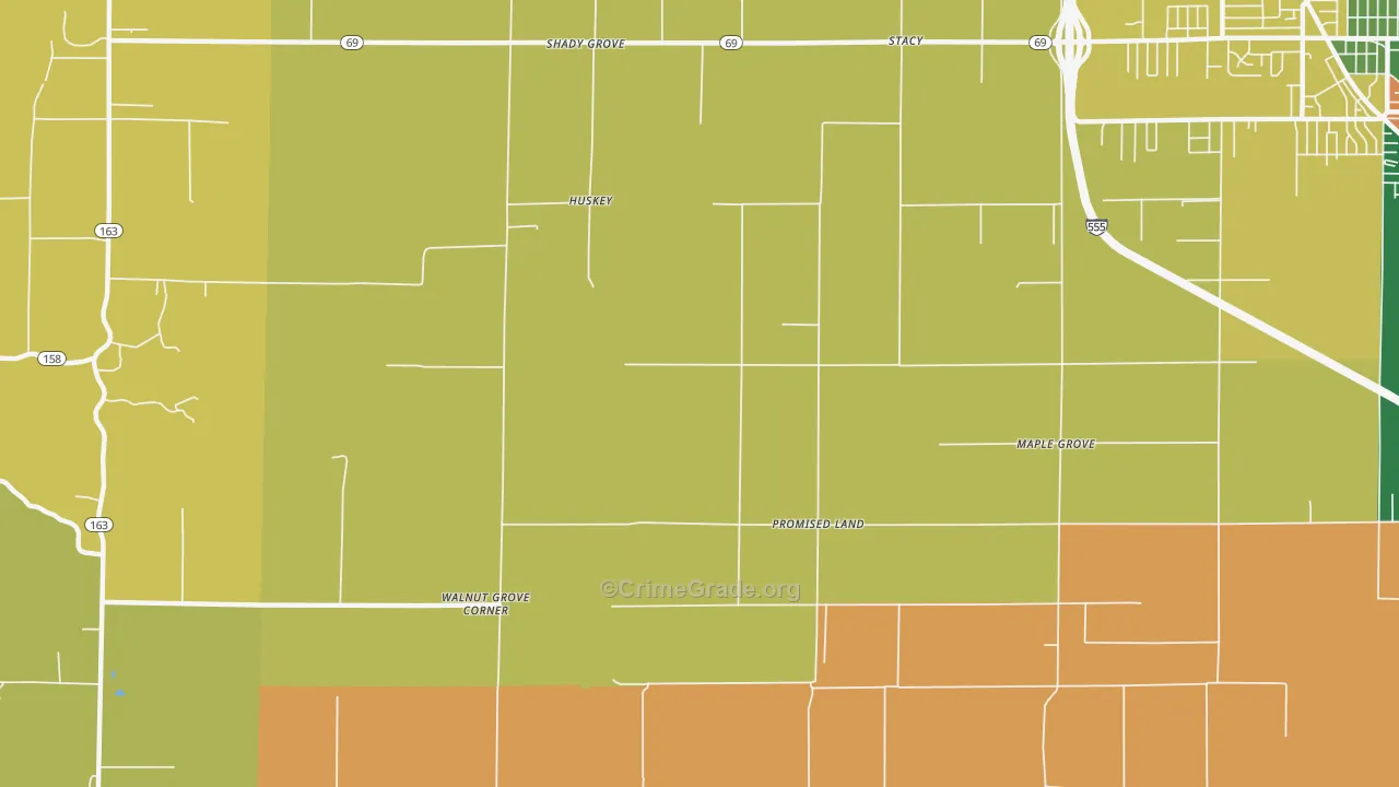 Promised Land, AR Map of Robbery Rates