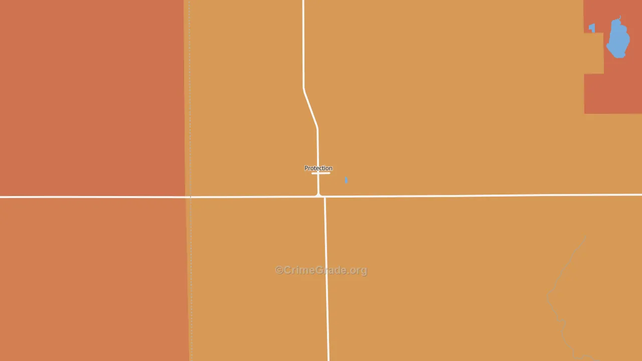 Protection, KS Map of Robbery Rates