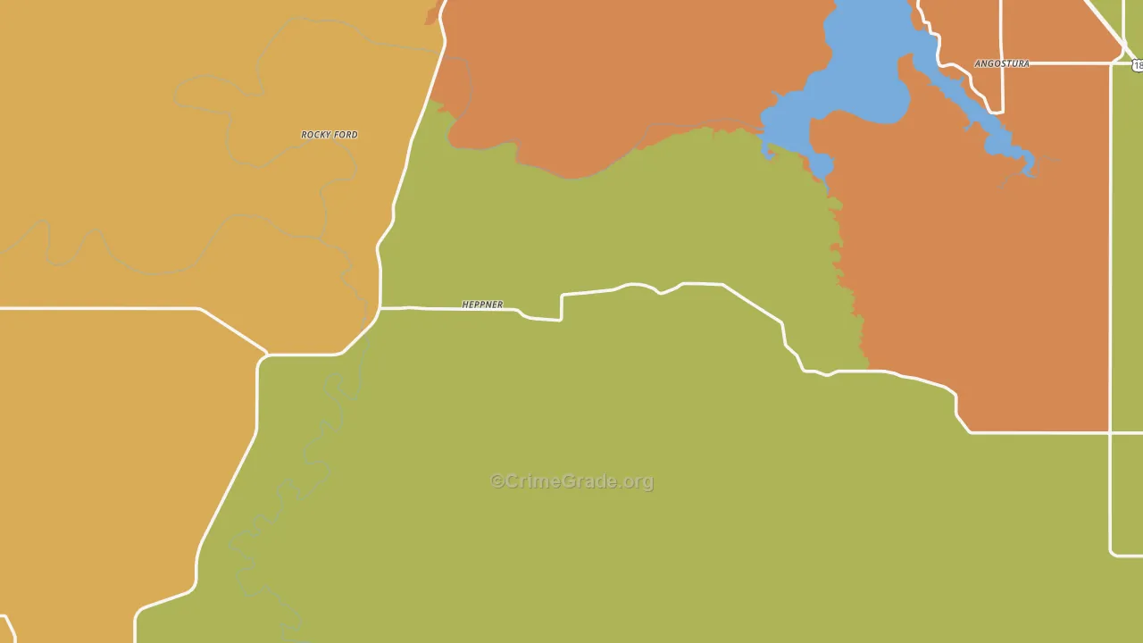 Provo, SD Map of Robbery Rates