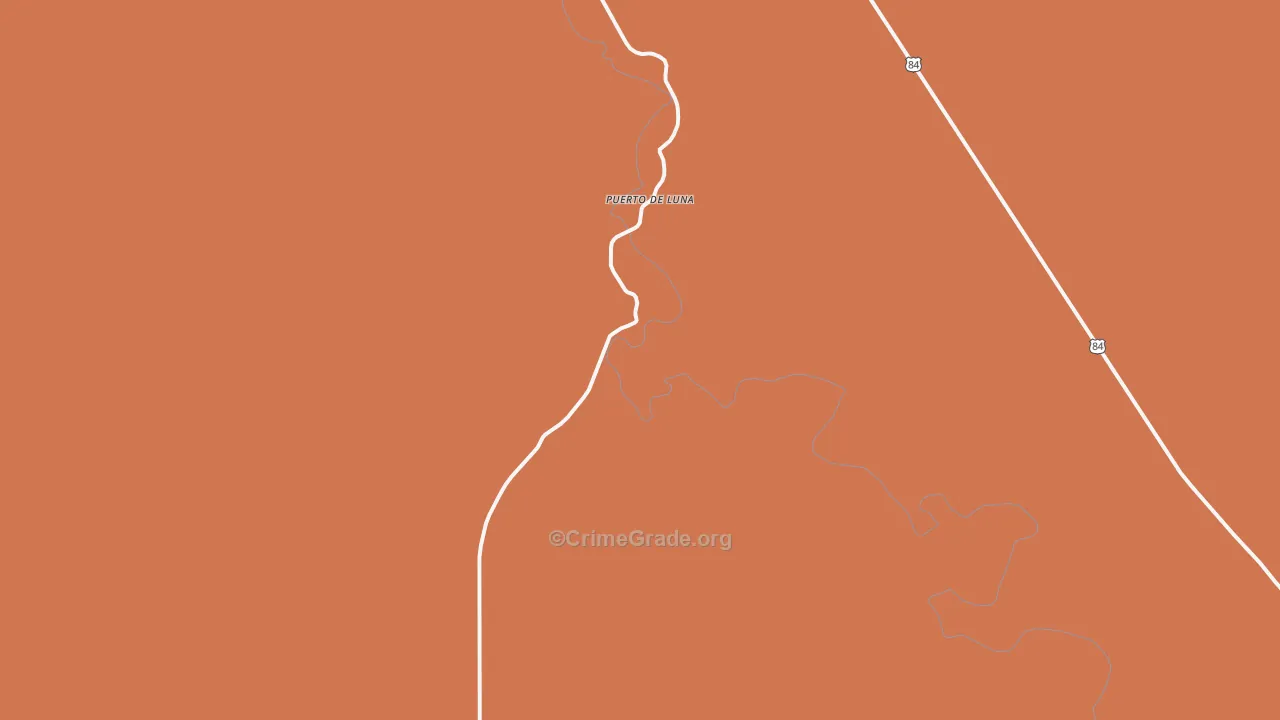 Puerto De Luna, NM Map of Robbery Rates