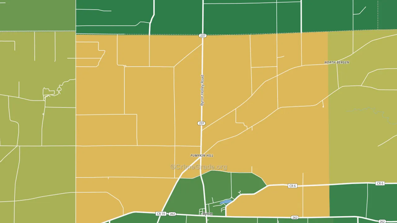Pumpkin Hill, NY Map of Robbery Rates
