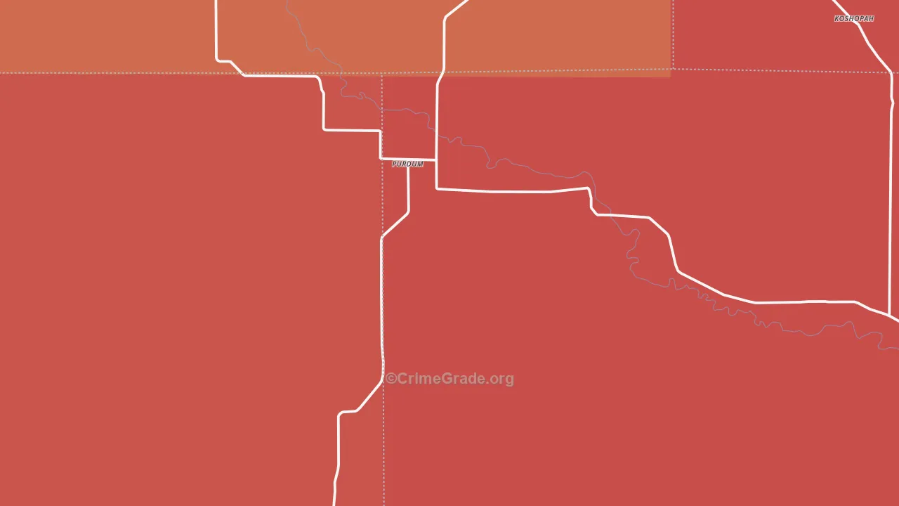 Purdum, NE Map of Robbery Rates