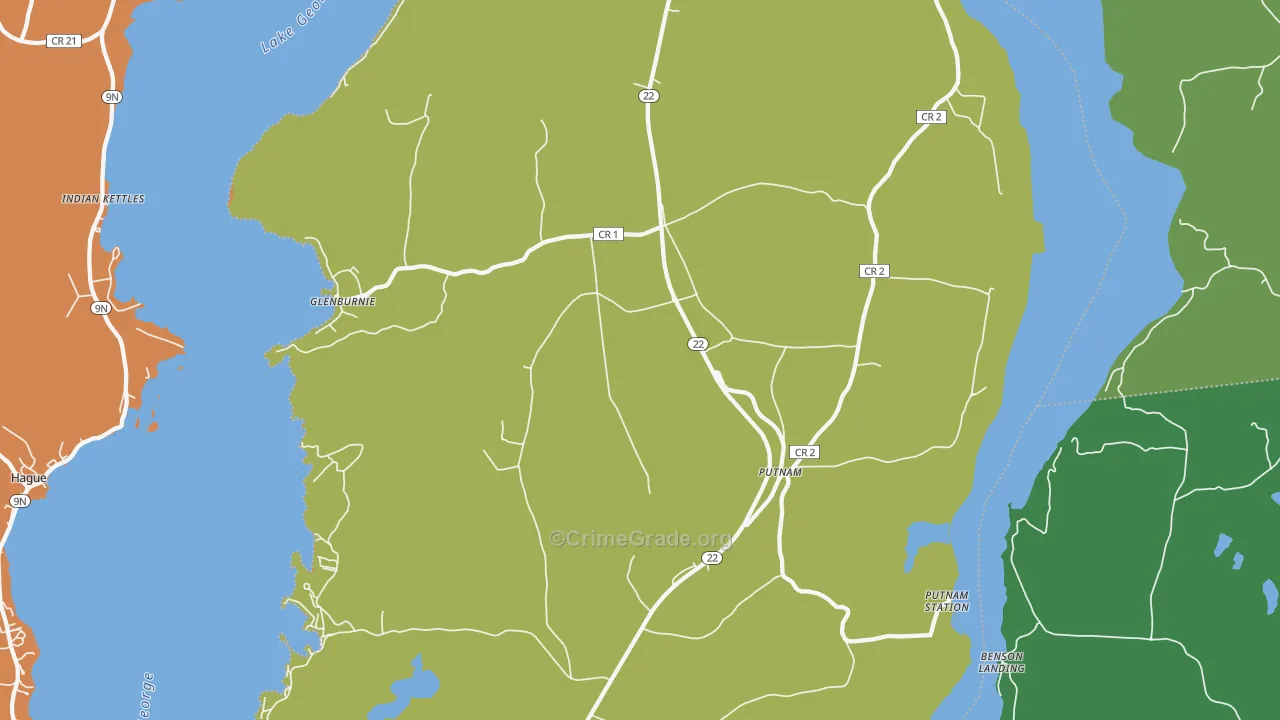 Putnam Station, NY Map of Robbery Rates