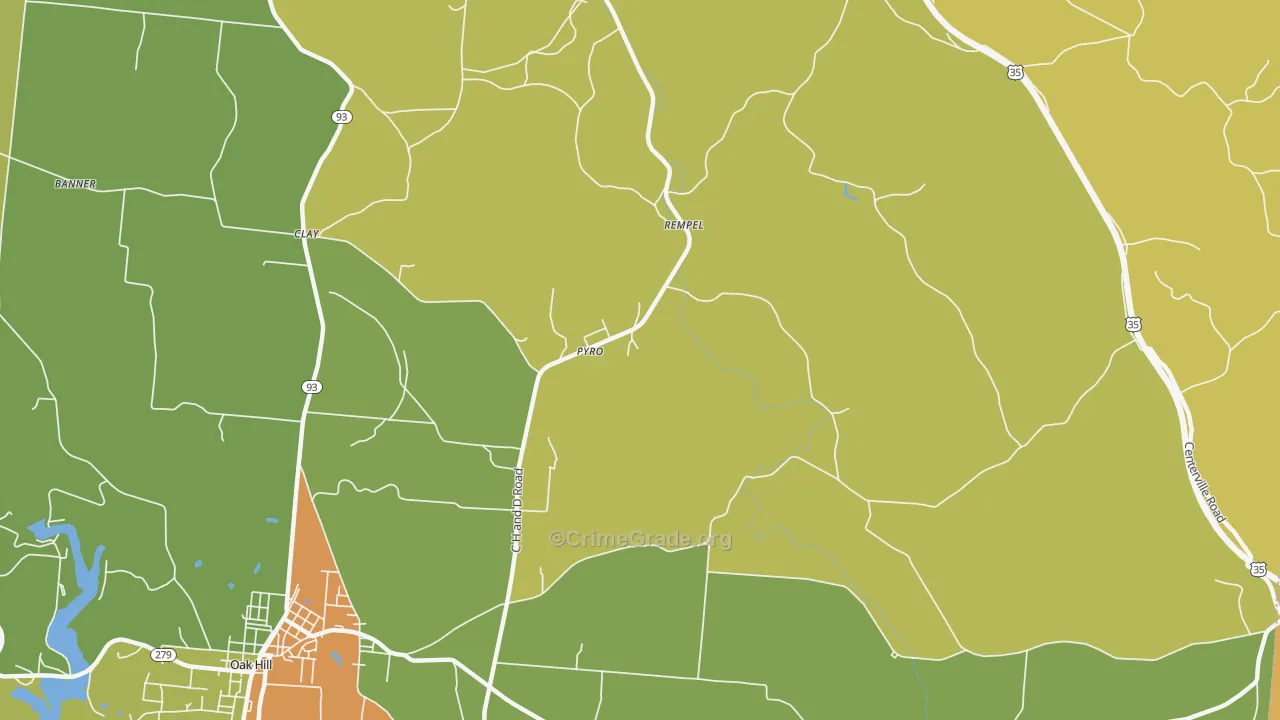 Pyro, OH Map of Robbery Rates