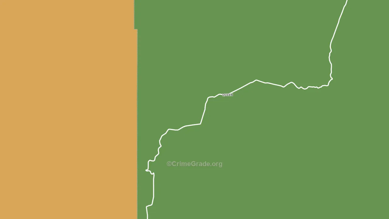 Queen, NM Map of Robbery Rates