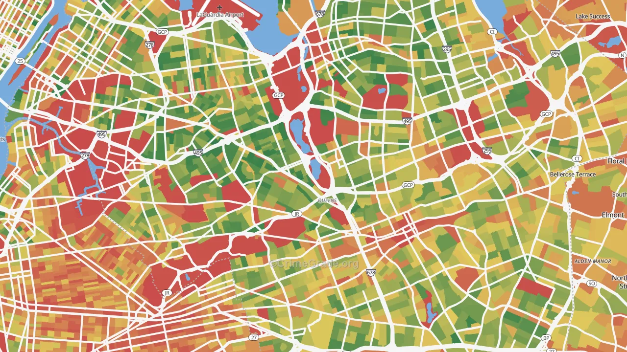 Queens, NY Map of Robbery Rates