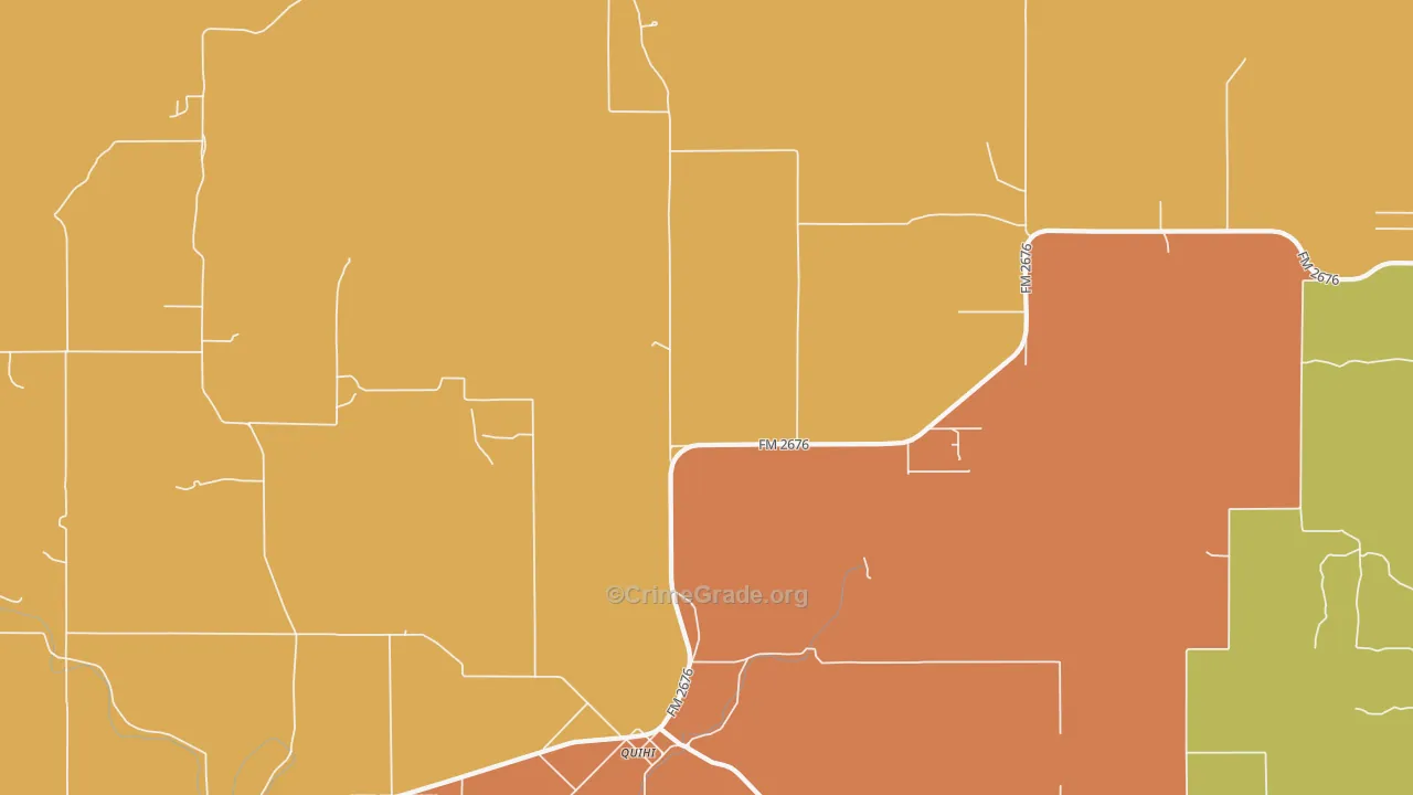 Quihi, TX Map of Robbery Rates