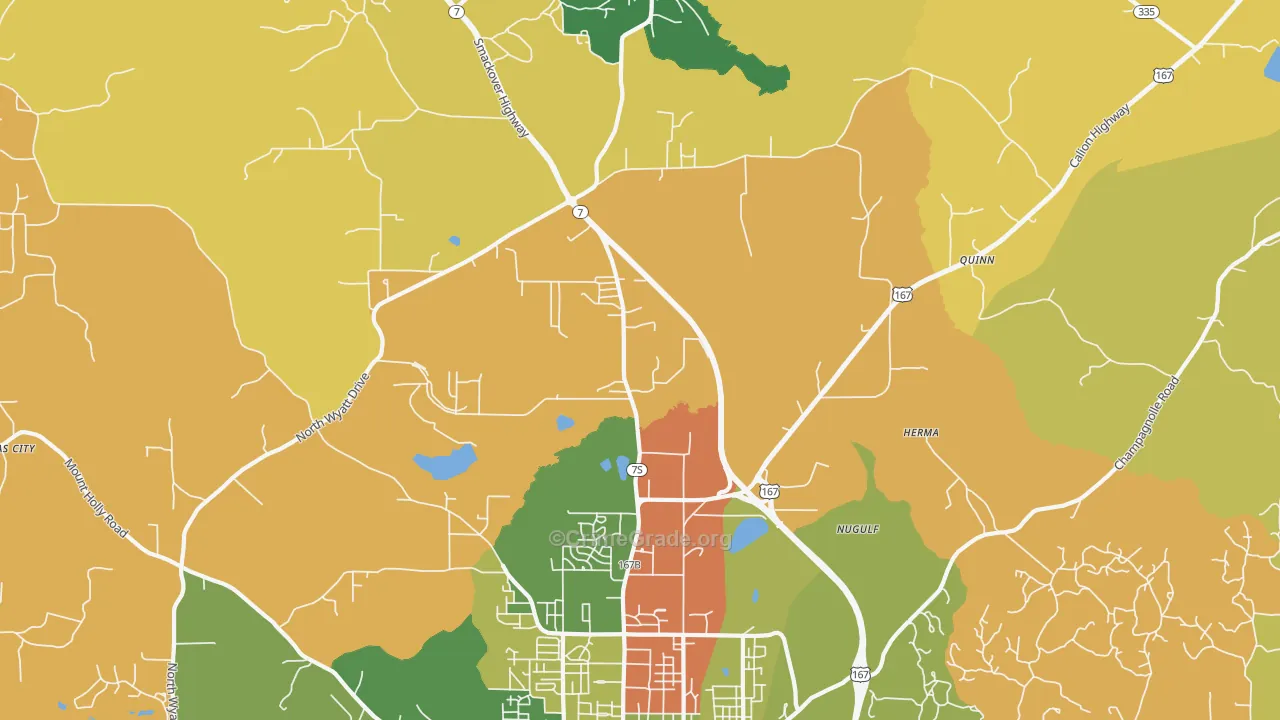 Quinn, AR Map of Robbery Rates