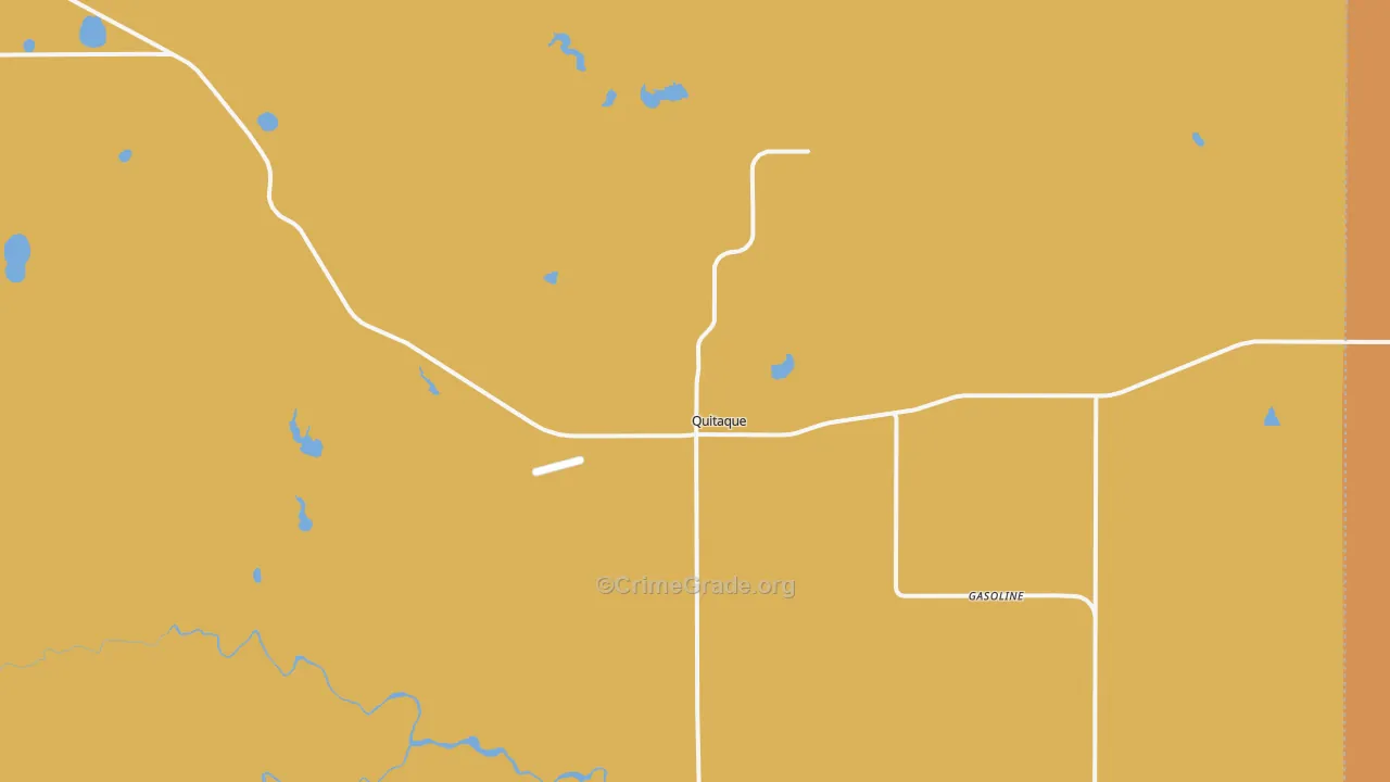 Quitaque, TX Map of Robbery Rates