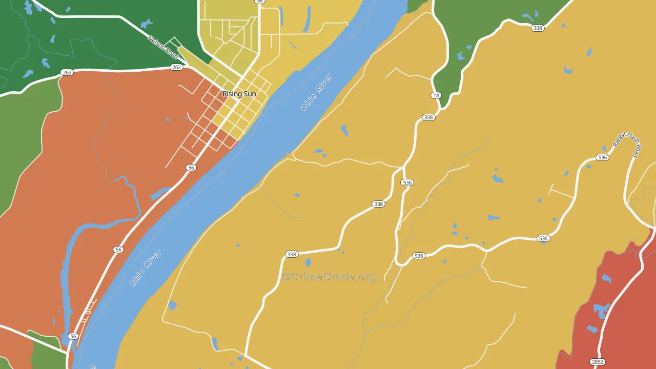 Rabbit Hash, KY Map of Robbery Rates
