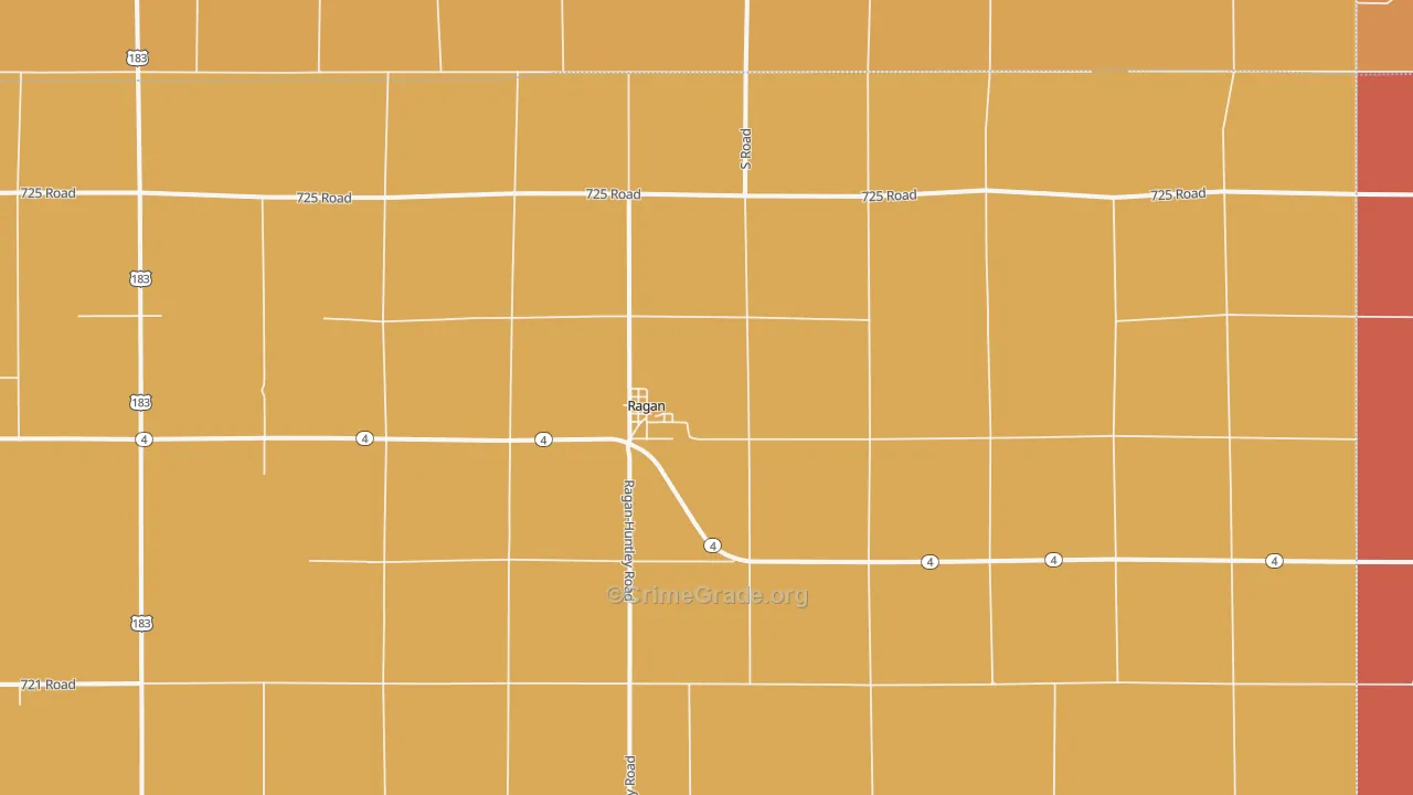 Ragan, NE Map of Robbery Rates