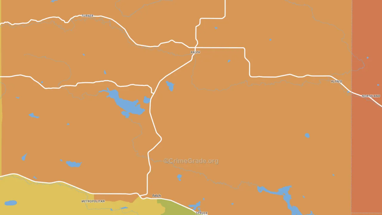 Ralph, MI Map of Robbery Rates