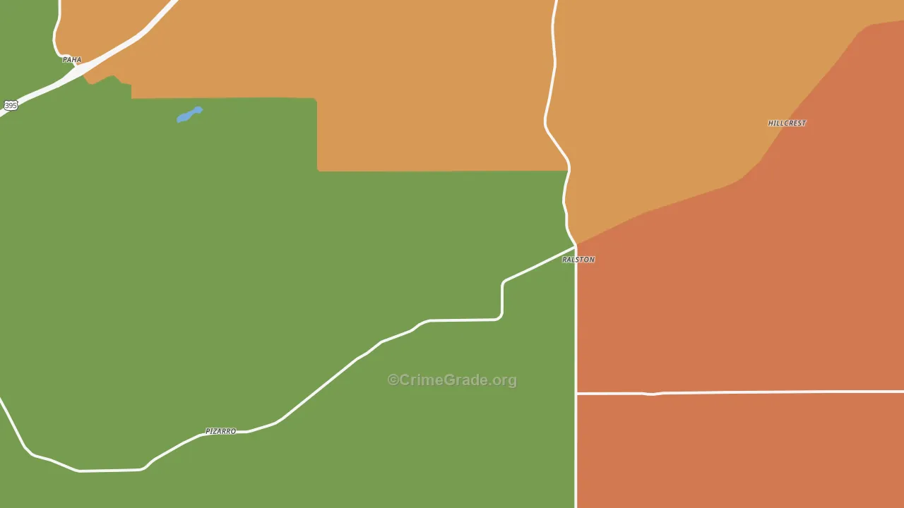 Ralston, WA Map of Robbery Rates