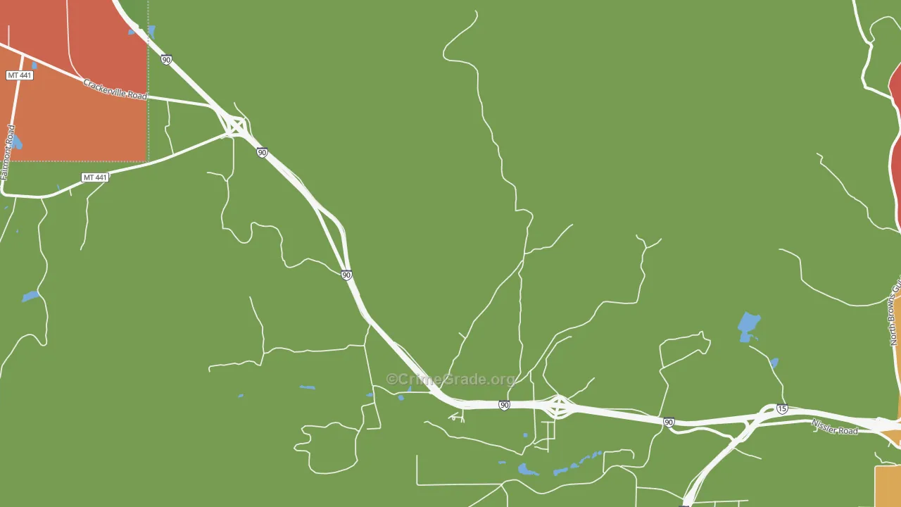 Ramsay, MT Map of Robbery Rates