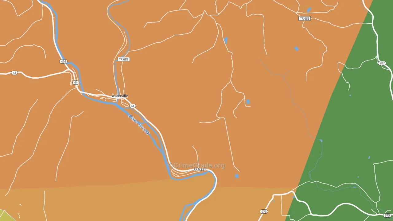 Ramsey, PA Map of Robbery Rates