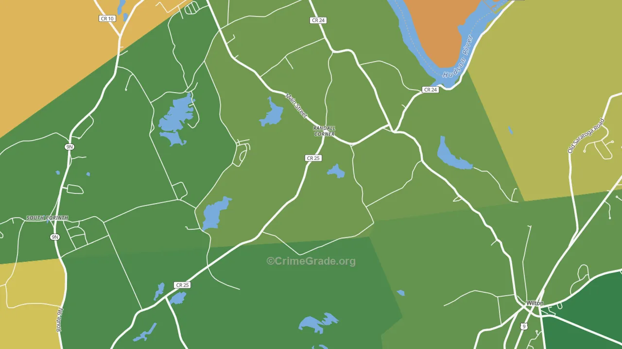 Randall Corner, NY Map of Robbery Rates