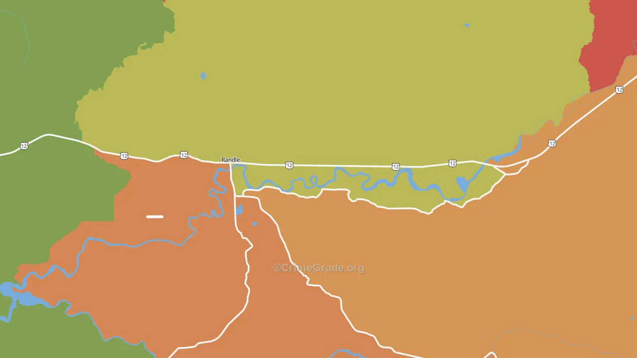 Randle, WA Map of Robbery Rates