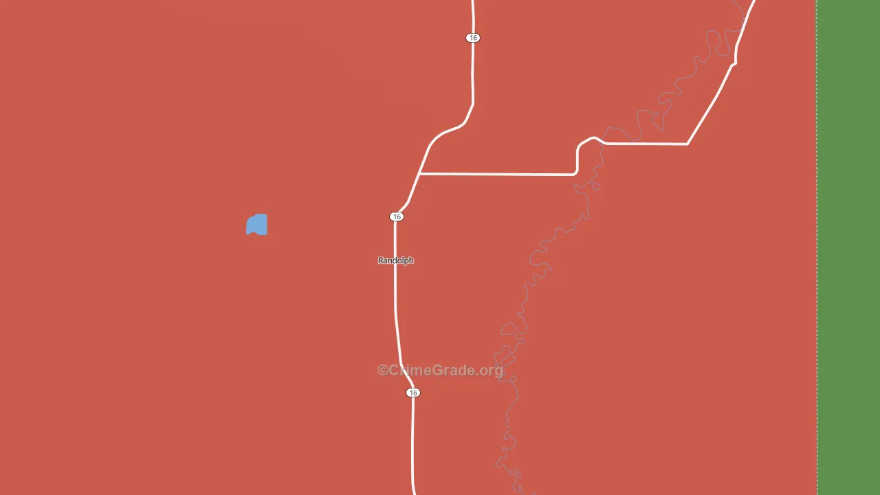 Randolph, UT Map of Robbery Rates