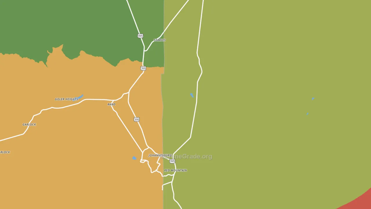 Randsburg, CA Map of Robbery Rates