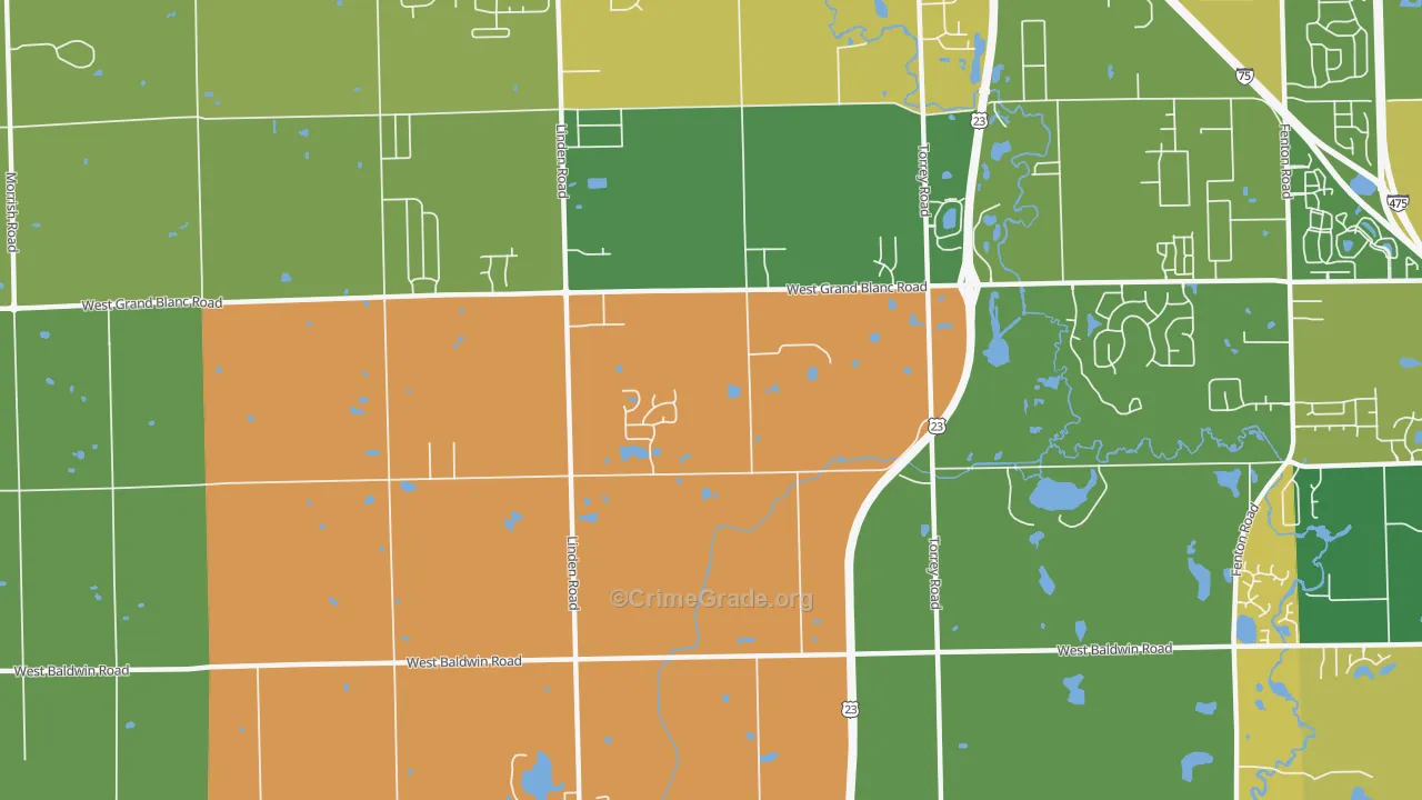 Rankin, MI Map of Robbery Rates