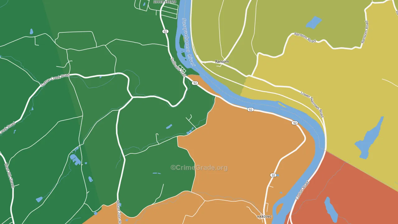 Ransom, PA Map of Robbery Rates
