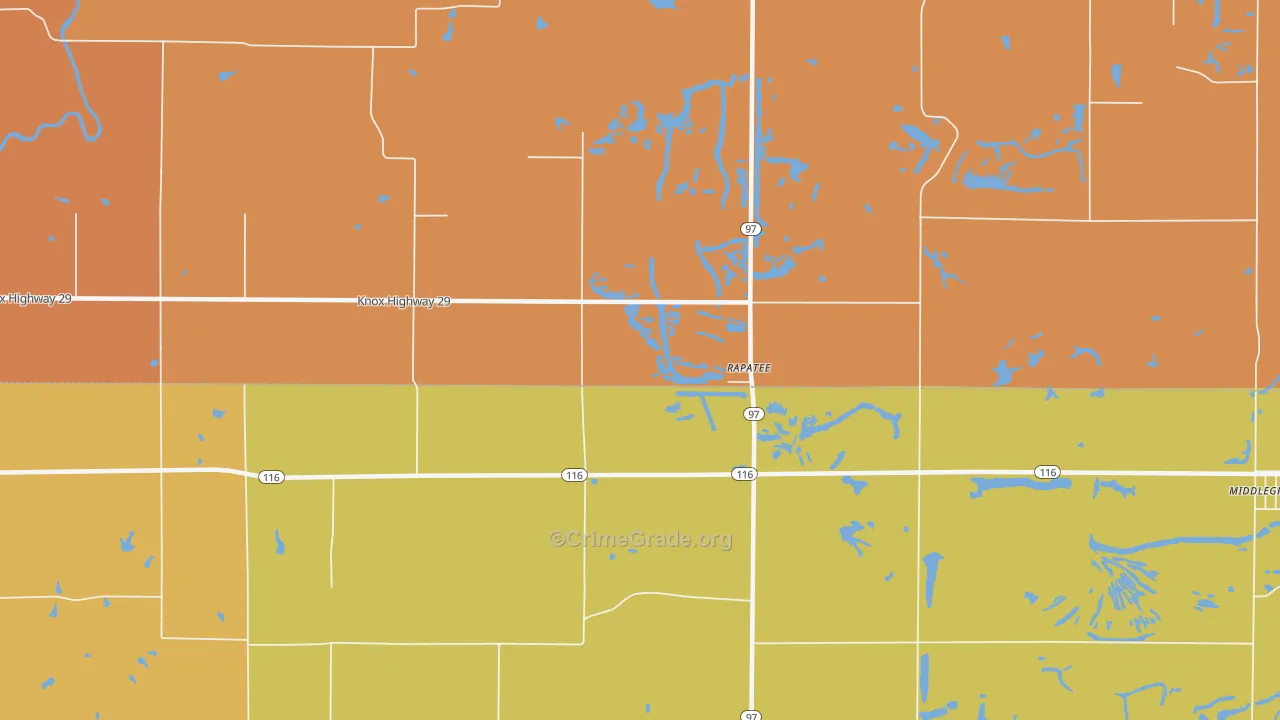 Rapatee, IL Map of Robbery Rates