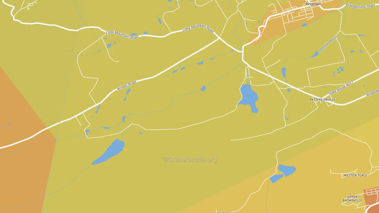 Raven Run, PA Map of Robbery Rates