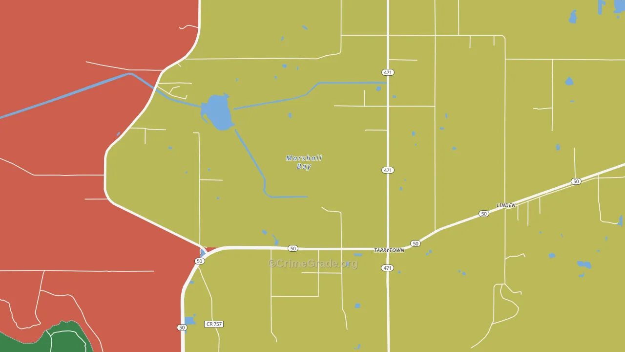 Rdg Mnr Est, FL Map of Robbery Rates