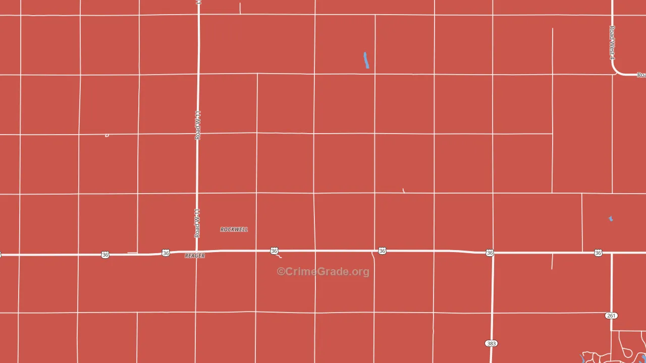 Reager, KS Map of Robbery Rates
