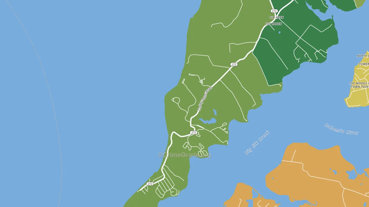 Red Point, MD Map of Robbery Rates