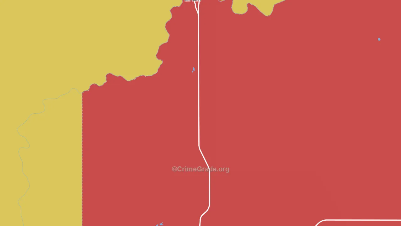 Red Shirt, SD Map of Robbery Rates