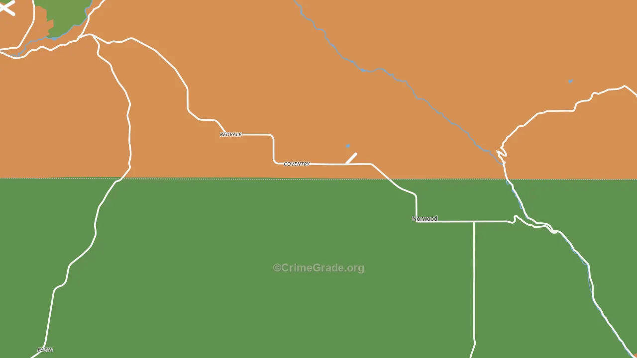 Redvale, CO Map of Robbery Rates