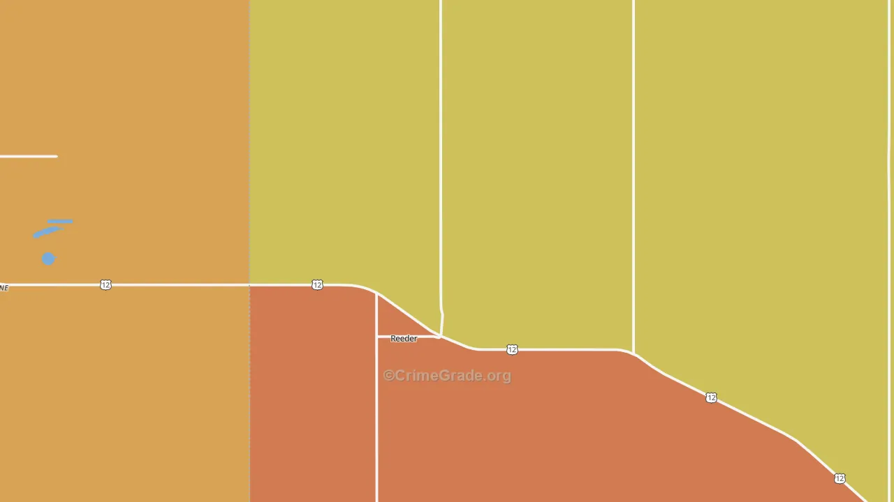 Reeder, ND Map of Robbery Rates
