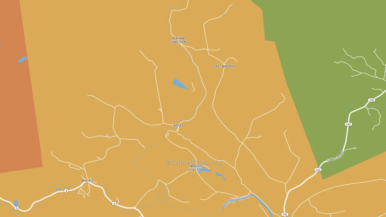 Reeds, ME Map of Robbery Rates