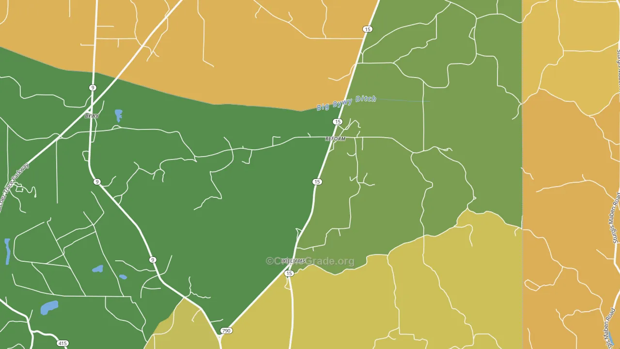 Reform, MS Map of Robbery Rates