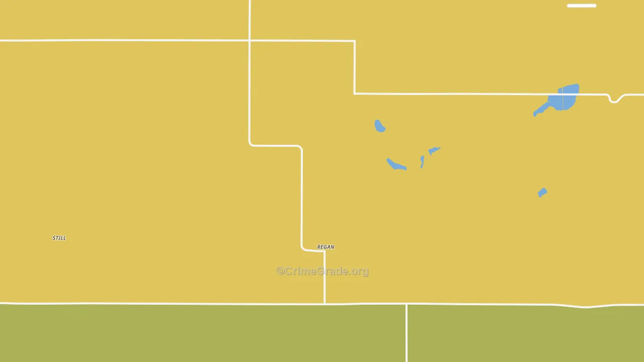 Regan, ND Map of Robbery Rates