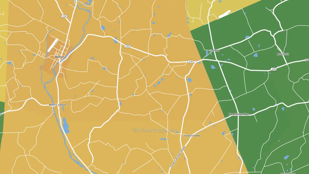 Register, PA Map of Robbery Rates