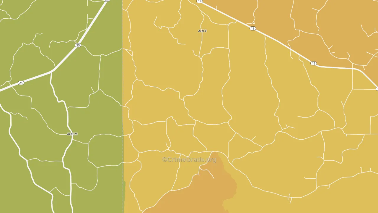 Remus, MS Map of Robbery Rates